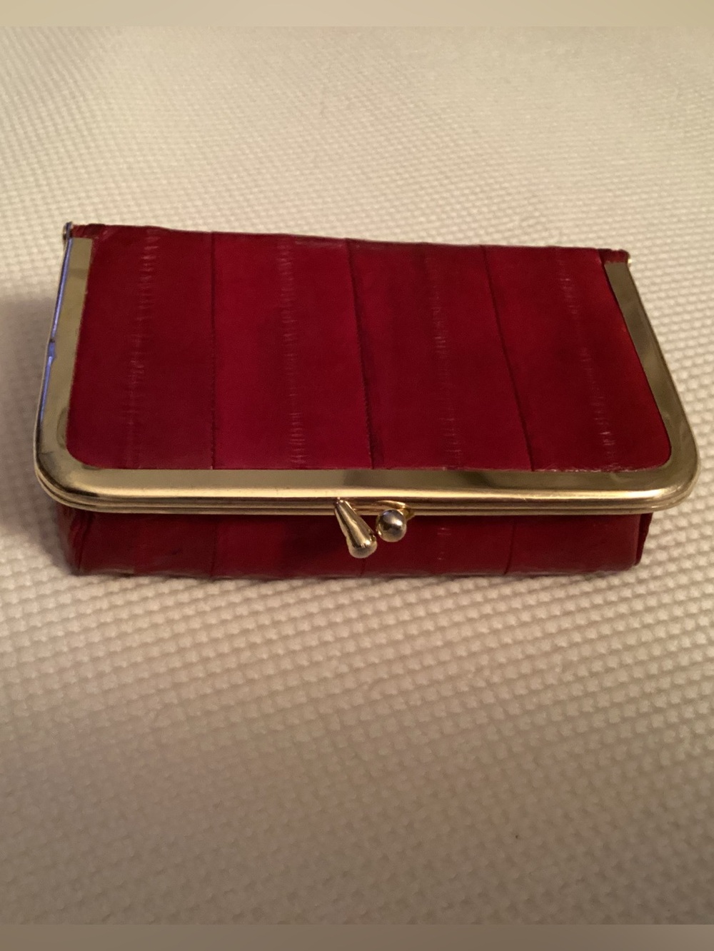 Eel skin case.